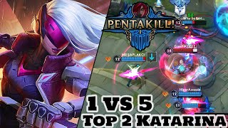 Wild Rift Katarina  Top 2 Katarina Gameplay Rank Challenger [upl. by Tteirrah]