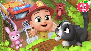 Vehicles help Animals  Learn Trucks More Lalafun Nursery Rhymes amp Kids Songs [upl. by Neslund]