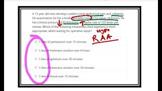 Resuscitation fluid pathology MRCS question solve CRACK MRCS [upl. by Enomis]