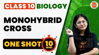 Monohybrid Cross One Shot  Heredity and Evolution Class 10  NCERT 10th Biology Chapter9 Cbse2024 [upl. by Navillus]