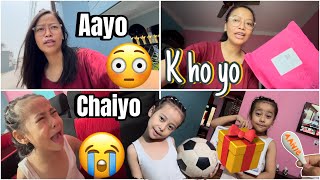 Surprise aayo AANIE ko lagi 🎁 papa chaiyo vandai runa suru kina hola😱😭 family vlog [upl. by Nevet]