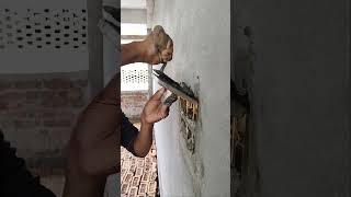 3 gang double steel box fitting in wall everyone bestyoutuber electrical steelbox shortvideo [upl. by Asuncion]