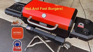 Masterbuilt Portable Charcoal Grill  Hot and Fast Burgers  Awesome [upl. by Letsyrc]