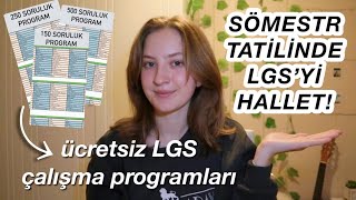 SÖMESTR TATİLİ İÇİN LGS ÇALIŞMA TAKTİKLERİ🥳  SİZİN İÇİN DERS ÇALIŞMA PROGRAMI HAZIRLADIM [upl. by Sylvia]