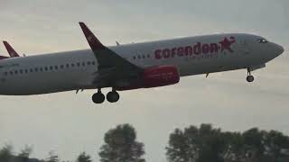 Corendon Airlines B737800 Takeoff Groningen Airport Eelde [upl. by Anirual]