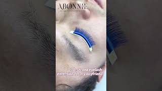 30second eyelash extensiones for my boyfriend  Abonnie lashes [upl. by Palocz900]