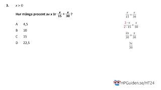 Högskoleprovet XYZ uppgift 3 från höstens högskoleprov 2024 provpass 1 kvantitativ del [upl. by Keenan]