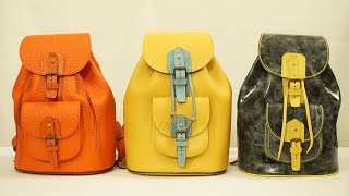 Harper Leather Backpack DIY Pattern in Description [upl. by Ecnahc]