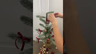 Decorating a Mini Christmas Tree christmas christmasdecor christmas2024 christmastree [upl. by Nnairb]