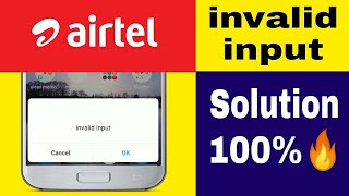 Invalid input in Airtel SIM  invalid input Error Solution in RedmiMiAndroid 100 working🔥 [upl. by Uhayile172]