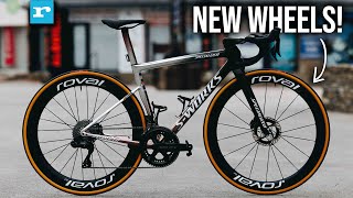 UNRELEASED Roval Wheels Spotted On Remco Evenepoels Tarmac SL8 At Tour de France Warmup Race [upl. by Nortal]