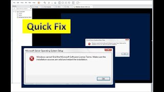 Windows cannot find the Microsoft Software License Terms Make sure the installation sources valid [upl. by Saleem]