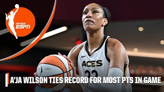 A’ja Wilson 53 POINTS 😮 Ties record for most in a game in WNBA history HIGHLIGHTS [upl. by Horsey]