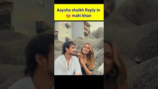 Adnaan and mahi khan video react to Aaysha shaikh  Aaysha shaikh adnaan07 adnaanshaikh [upl. by Ardnuahc]