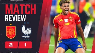 MATCH REVIEW SPAIN VS FRANCE 21 OLMO LEAD SPAIN TO THE FINAL EURO AFTER RECORDBREAKING YAMAL GOAL [upl. by Ardnosak]