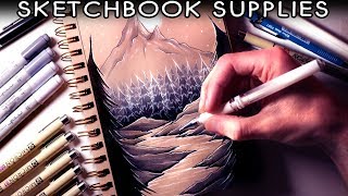 MY SKETCHBOOK SUPPLIES [upl. by Eak]