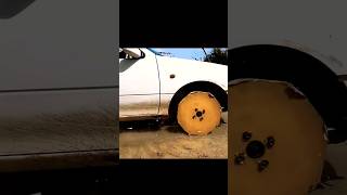 महरूम कलर सदियाँ song We Tried Wooden Tire In Our Car  Will It Workmrindianhackershorts [upl. by Atteuqahs]