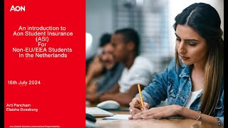 Webinar Aon Student Insurance for Non EU Students 06 Aug 2024 [upl. by Wons]