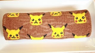 PIKACHU CHOCOLATE ROLL CAKE  NERDY NUMMIES [upl. by Maise]