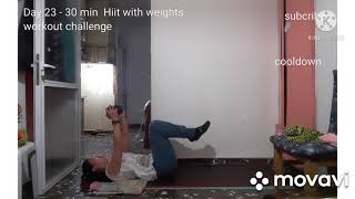 Day 23 30 Hiit with weights from growingannanas vlog [upl. by Gamal98]