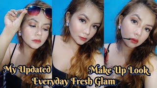 beautyvloggerkafreny My Updated Everyday Fresh Glam Makeup Look [upl. by Cerelia]