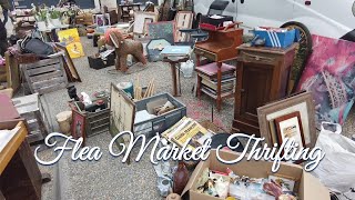 Flea Market in French Countryside  55  Thrift Haul  Antiques amp Vintage treasure hunting [upl. by Tereve107]