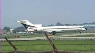 Detroit Metro 1989 Delta Airlines 727 amp 767 Takeoff w Live ATC [upl. by Idette957]