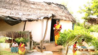 Pachimirchi Pappu Kakarakaya Fry White Rice  Dal Bitter Gourd Fry  Traditional Village Cooking [upl. by Halley605]