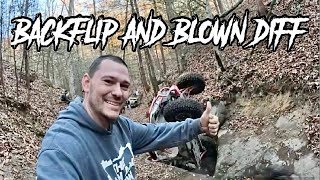 Mike Backflipped his XP 1000 and Scott Breaks the Smart Spool Diff at Ivy Branch Hatfield McCoy Trai [upl. by Kancler250]