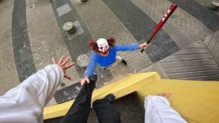 Horror Clowns VS Parkour POV  Halloween Chase VIII [upl. by Eniamret]