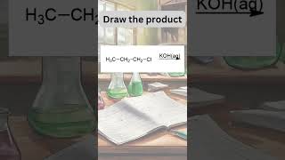 Reacting 1chloropropane with KOHaq  organicchemistry chemistryrevision equations study [upl. by Relyk]