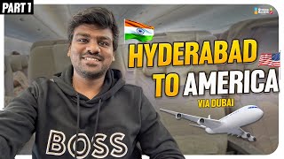 1st time ☺️ 🇮🇳 Hyderabad to America 🇺🇸 day2 part1  Bayya Sunny Yadav [upl. by Atauqal153]