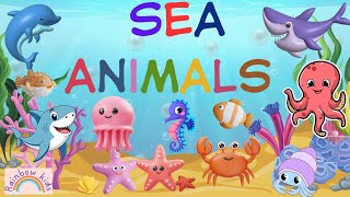 Sea Animals for kids  Aquatic Animals Names and videos English Vocabulary [upl. by Lareine]