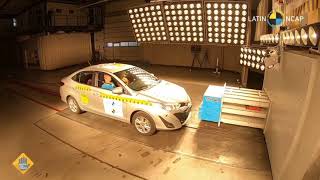 Toyota Yaris 1🌟 Latin NCAP Crash Test Rating  Toyota Yaris Crash Test results [upl. by Sivolc]