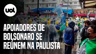 7 de Setembro na Avenida Paulista Apoiadores de Bolsonaro começam a se reunir mesmo com chuva em SP [upl. by Eetsirk876]