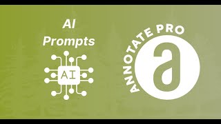 AI Prompt Library for Annotate PRO [upl. by Ydualc]