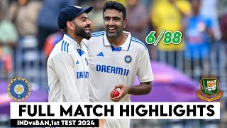 India vs Bangladesh 2nd Test DAY 1 Full Match Highlights  IND vs BAN 2nd Test DAY 1 Full Highlights [upl. by Anirtik]