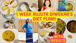 WEEK 1  I Tried RUJUTA DIWEKARS WeightLoss Diet plan RUJUTA DIWEKARS Healthy Indian diet plan [upl. by Essilem]