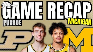 Purdue vs Michigan Game Recap [upl. by Vaules]