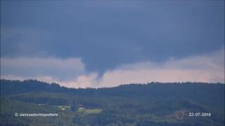 Schauerzelle mit Starkregen 22072018 rainstorm timelapse [upl. by Pride]