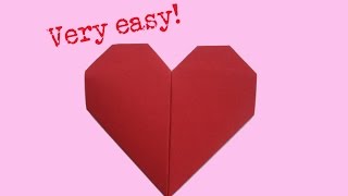 Fold heart  very easy way  how to make a paper heart  folding [upl. by Leonard]