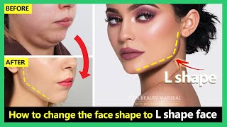 Get beautiful jawline How to change the face shape to L shape face  Chiseled jawline exercise [upl. by Yattirb103]