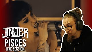 REACTION JINJER  Pisces Live Session VIBE Fit For A King  God Of Fire [upl. by Reiko]