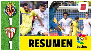 Sevilla FC empató 11 con Villarreal Tecatito Corona titular Lo Celso y Koundé figuras  La Liga [upl. by Aeynod]