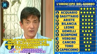 I Fatti vostri Oroscopo Paolo Fox di oggi 8 ottobre le previsioni segno per segno ♍♒🌟💫⭐♑♈♉♊♋♌♎♐ [upl. by Glaser133]