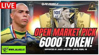 OPEN MARKET PICK 6000 TOKEN SEMOGA DAPET RONALDO OVR 101 TERKUAT  FC Mobile mediashareon [upl. by Sergio753]