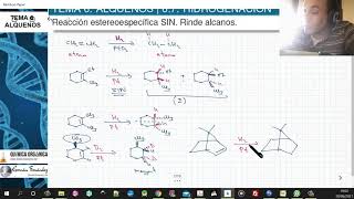 TEMA 6 ALQUENOS  67 HIDROGENACIÓN [upl. by Liamaj]