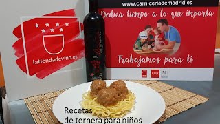 ALBÓNDIGAS DE TERNERA PARA NIÑOS con nido de patatas  Receta exclusiva para carniceriademadrides [upl. by Larson]