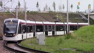 Edinburgh Trams York Place ⇒ Edinburgh Airport Drivers View [upl. by Burnley24]