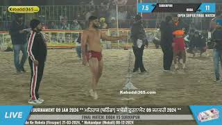 Super Final Match  Doda VS Surkhpur  MehrajBathinda Kabaddi Cup 09 Jan 2024 [upl. by Chaffee]